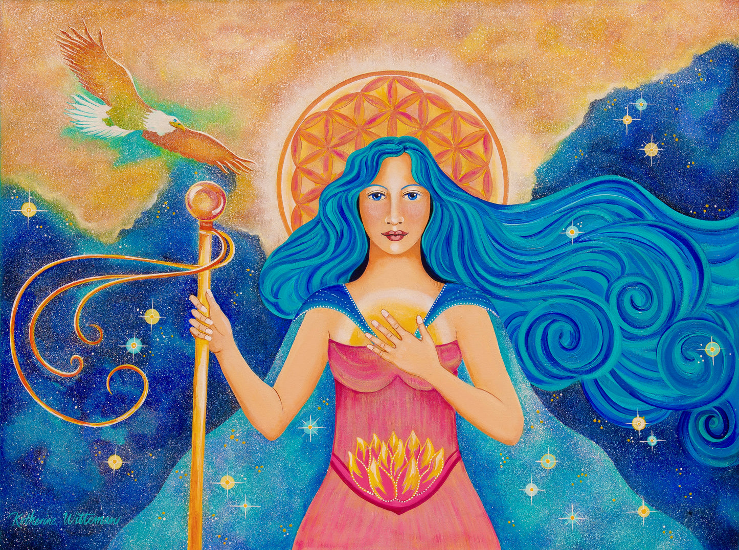 Goddess of Unconditional Love Canvas Giclee Print 18 x 24