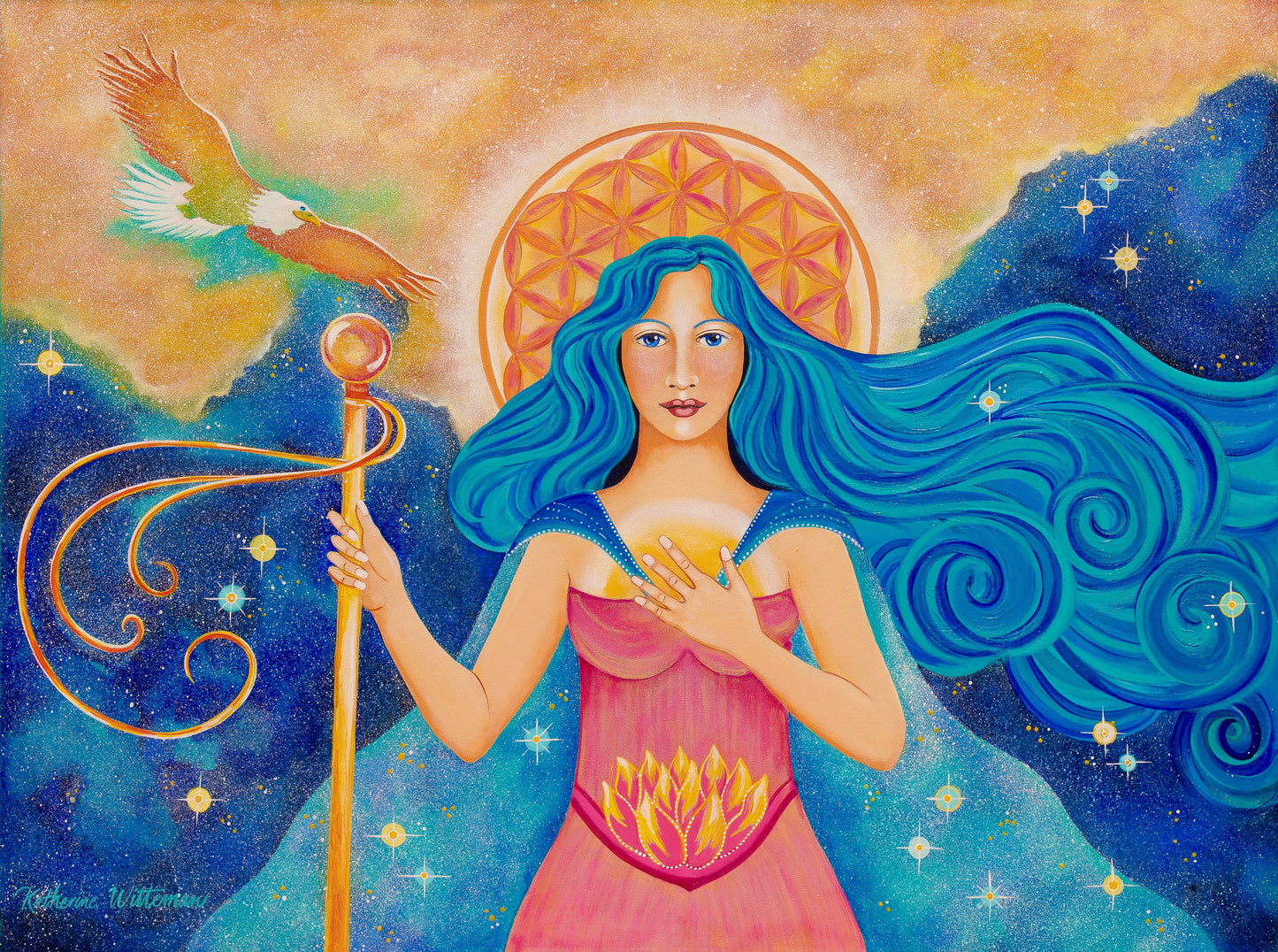Goddess of Unconditional Love Canvas Giclee Print 10 x 14
