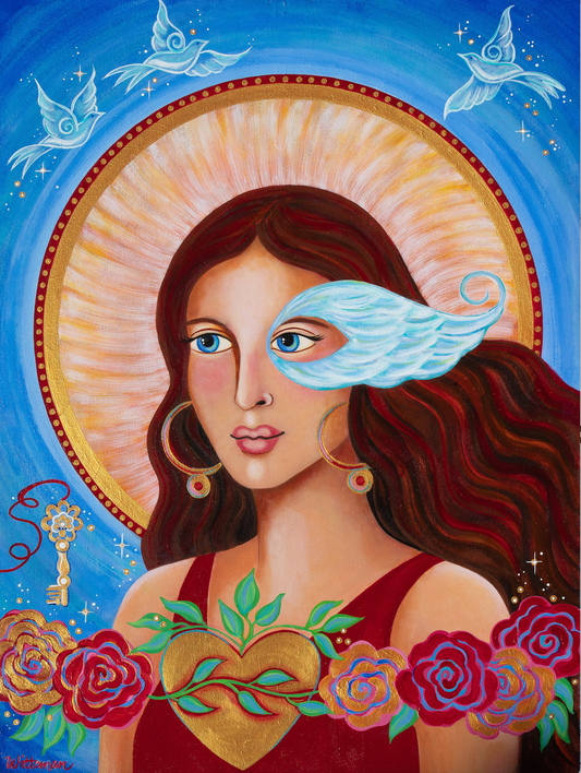 Spirit Voyager: She Travels between the Worlds Canvas Giclee Print 18 x 24