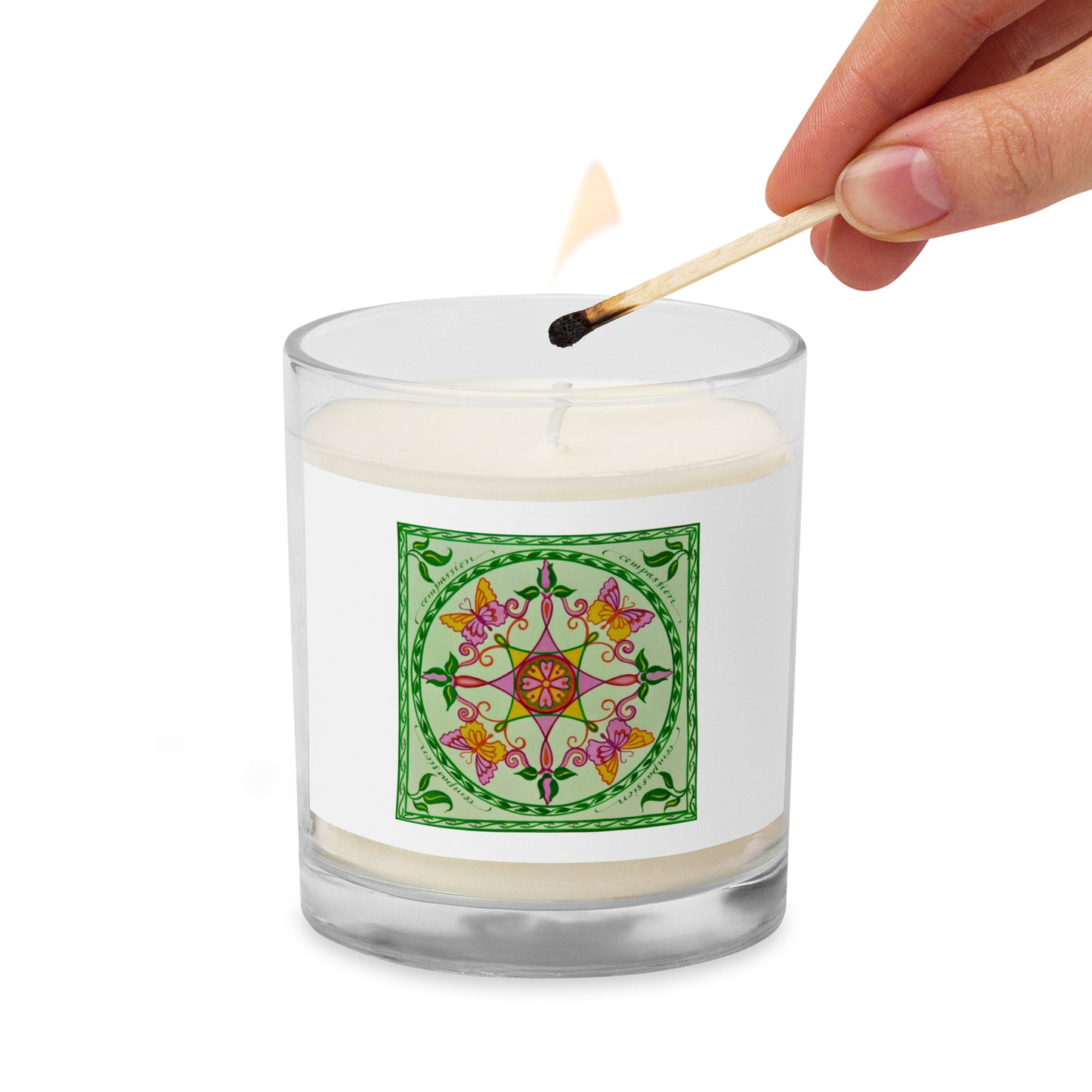 *Wings of Compassion Glass Jar Soy Wax Candle
