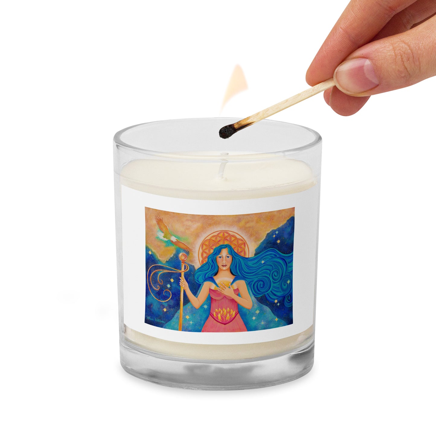 Goddess of Unconditional Love Glass Jar Soy Wax Candle
