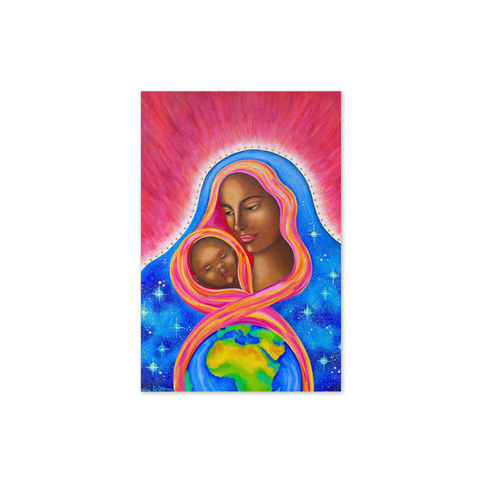 She Holds the World in Her Heart Greeting Card